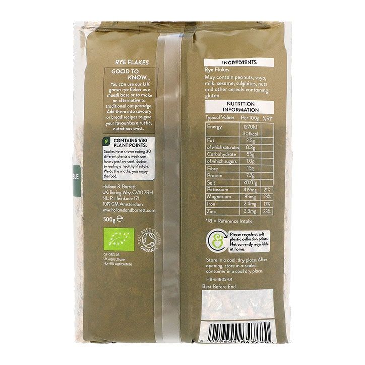 Holland &amp;amp; Barrett Rye Flakes 500g