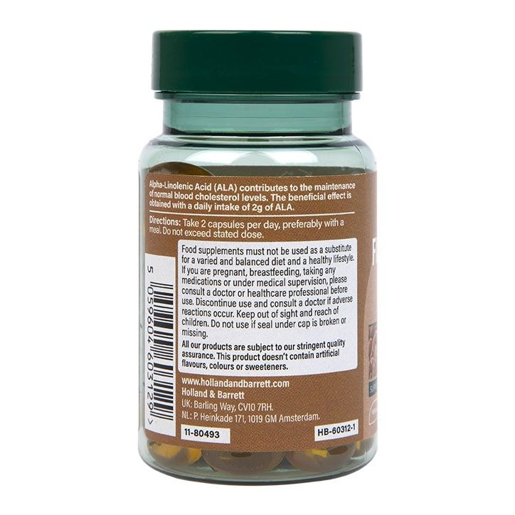 Holland &amp;amp; Barrett Vegan Flaxseed Triple Omega 3-6-9 Oil 60 Capsules