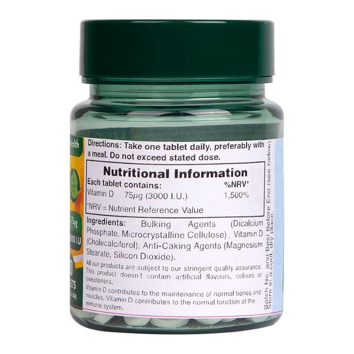 Holland &amp; Barrett D-vitamin 3000 NE 75 ug 120 tabletta