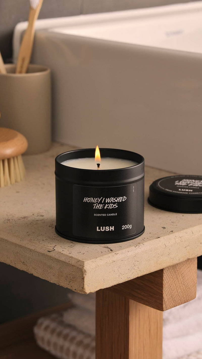 Lush Honey I Washed The Kids scented candle, imported from the UK