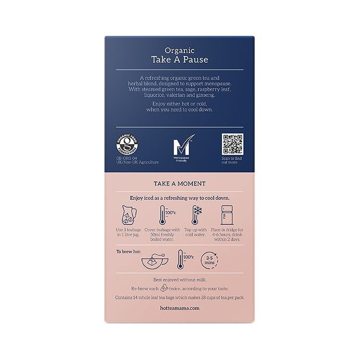 HotTea Mama Take A Pause Green Tea, Raspberry Leaf, Sage &amp;amp; Liquorice Tea 14 Tea Bags