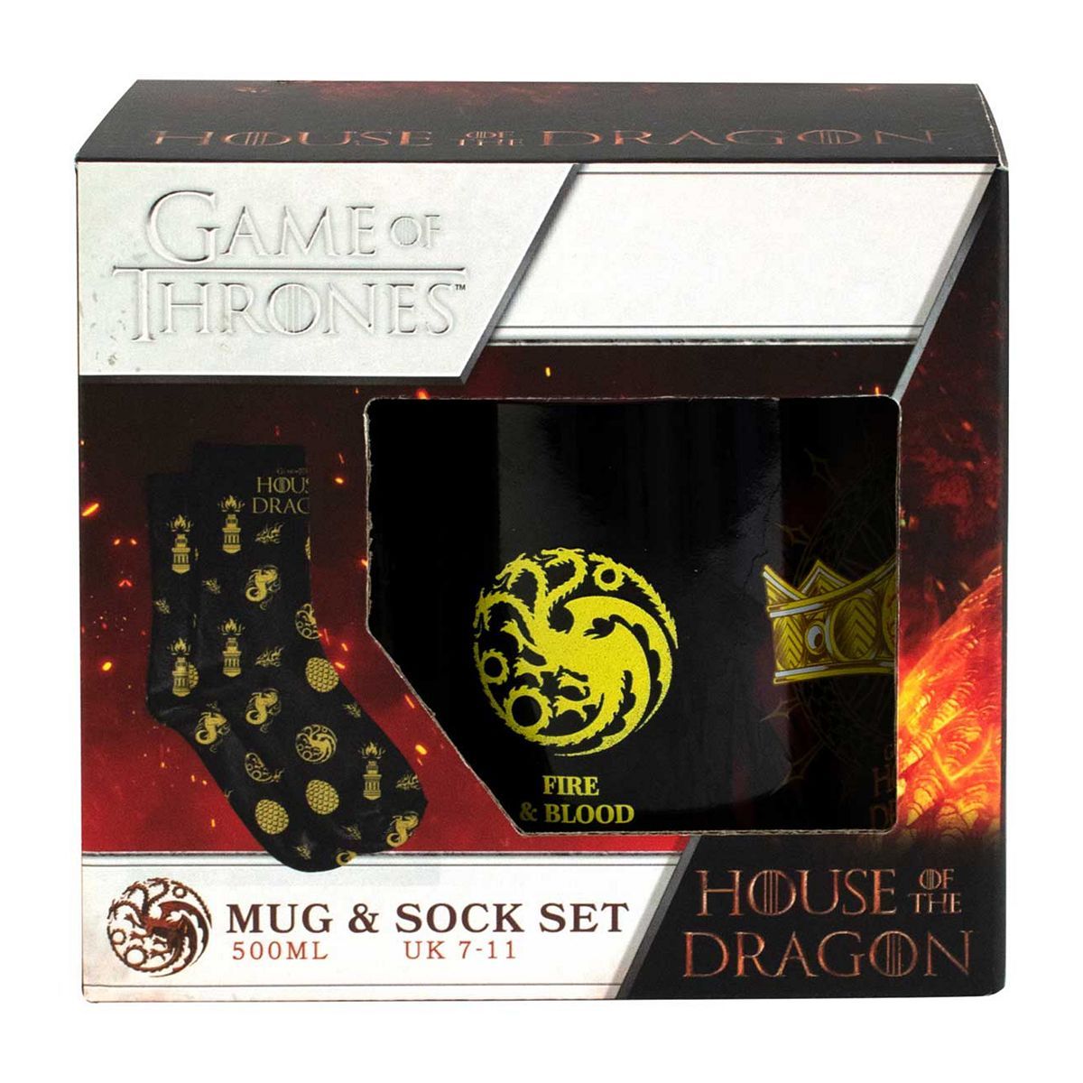 House Of Dragon Enamel Mug &amp;amp; Sock Set