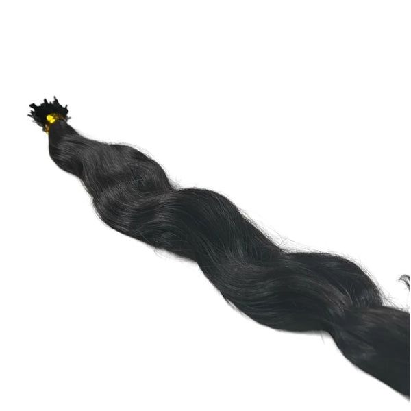 House Of Hair UK Indian Wavy Ebony I-Tip Strands 16