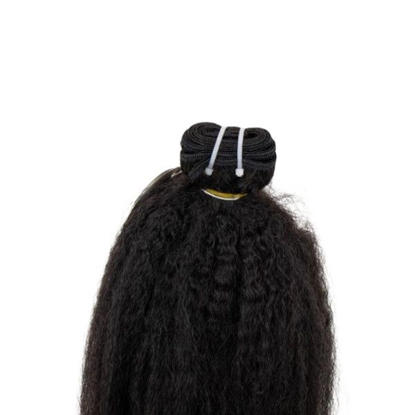 House Of Hair UK Kinky Straight Ebony Weft 24 - Bundle