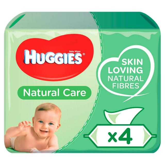 Huggies Natural Care Baby Wipes 4x56 Wipes