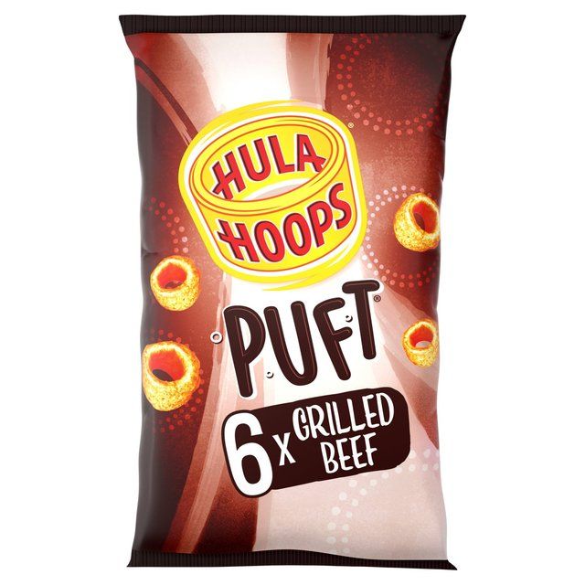 Hula Hoops Puft Beef Multipack Crisps   6 per pack