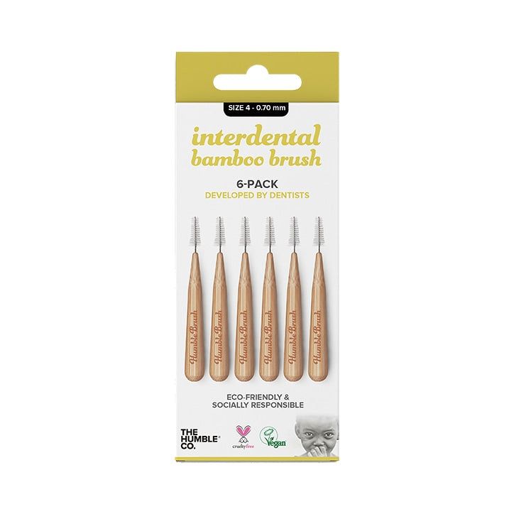 Humble Bamboo Interdental Brush Size 4 Yellow 6 Pack Size 4 - Yellow