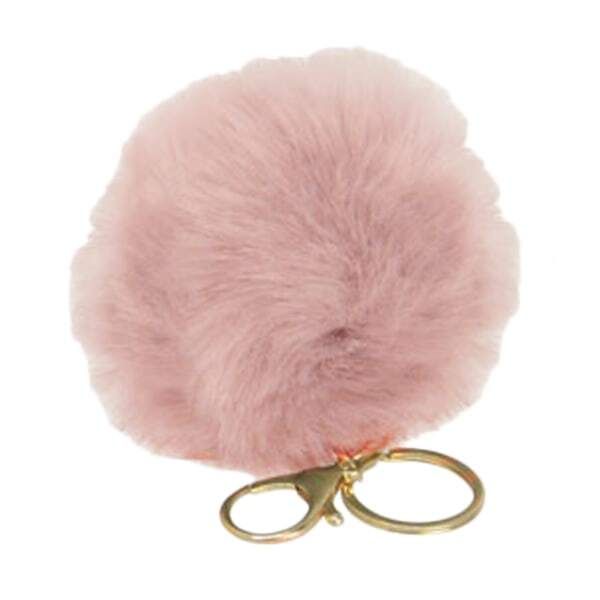 Hy Faux Fur Pom Pom Keyring