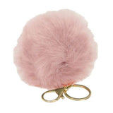 Hy Faux Fur Pom Pom Keyring Pink