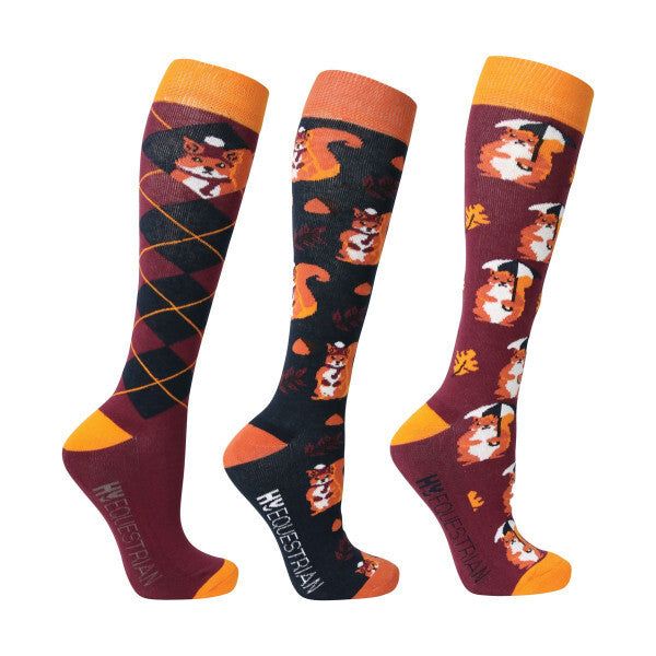Hy Womens Skyla Socks (Pack of 3) (4-8)