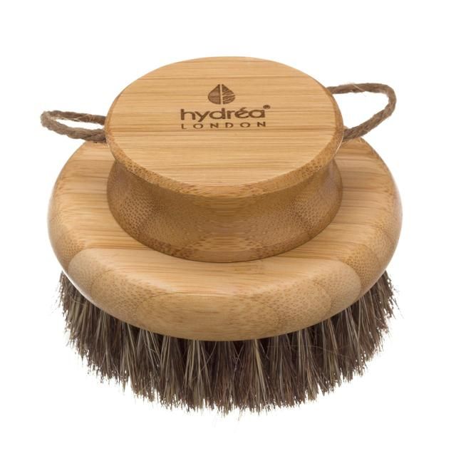 Hydrea London Bamboo Round Mane & Cactus Bristle Body Brush Hard Strength