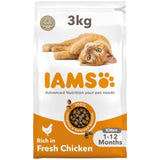 IAMS 1-12 Months Kitten Dry Cat Food Chicken   3kg