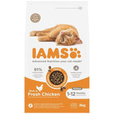 IAMS 1-12 Months Kitten Dry Cat Food Chicken   3kg