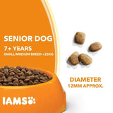 IAMS for Vitality Small/Medium Breed Senior Dry Dog Food with Fresh chicken   12kg