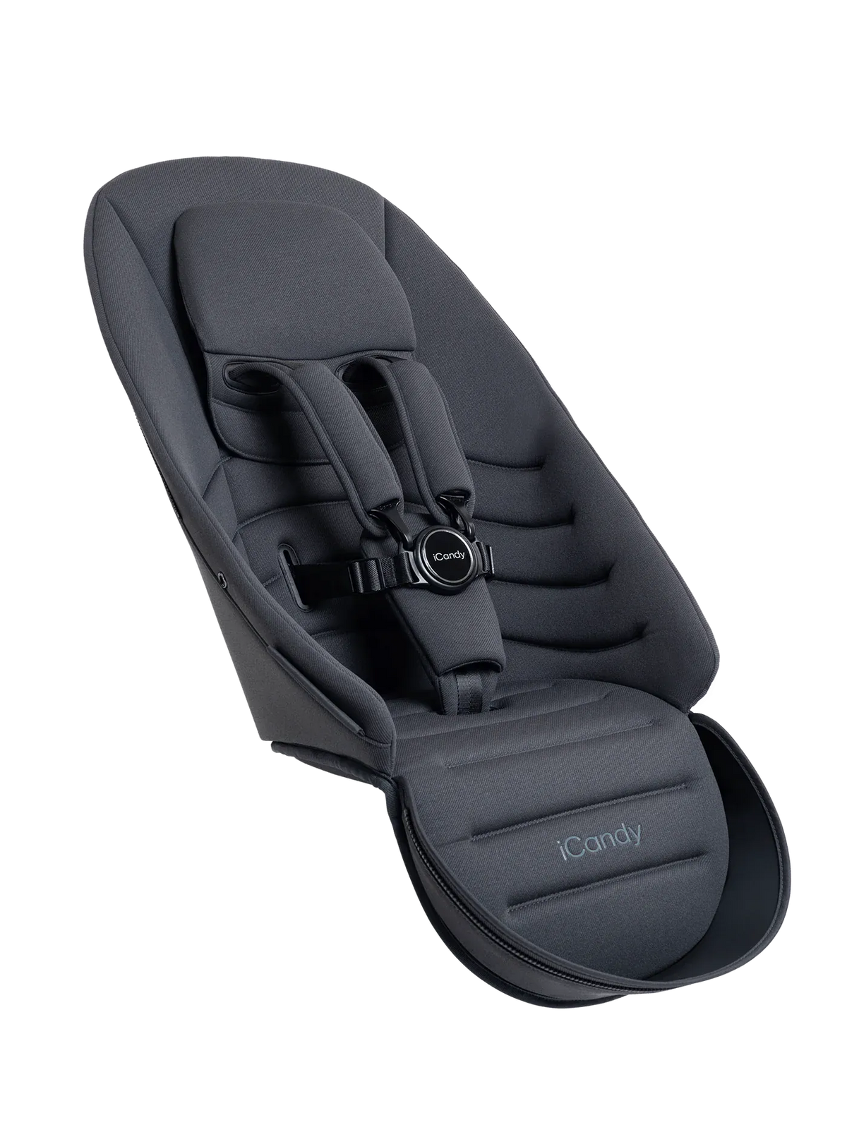 iCandy Peach 8 second seat fabric in grey (British brand)
