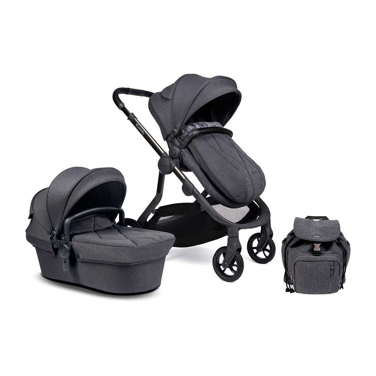 iCandy Orange 3 Pushchair Dark Slate Marl Phantom Single