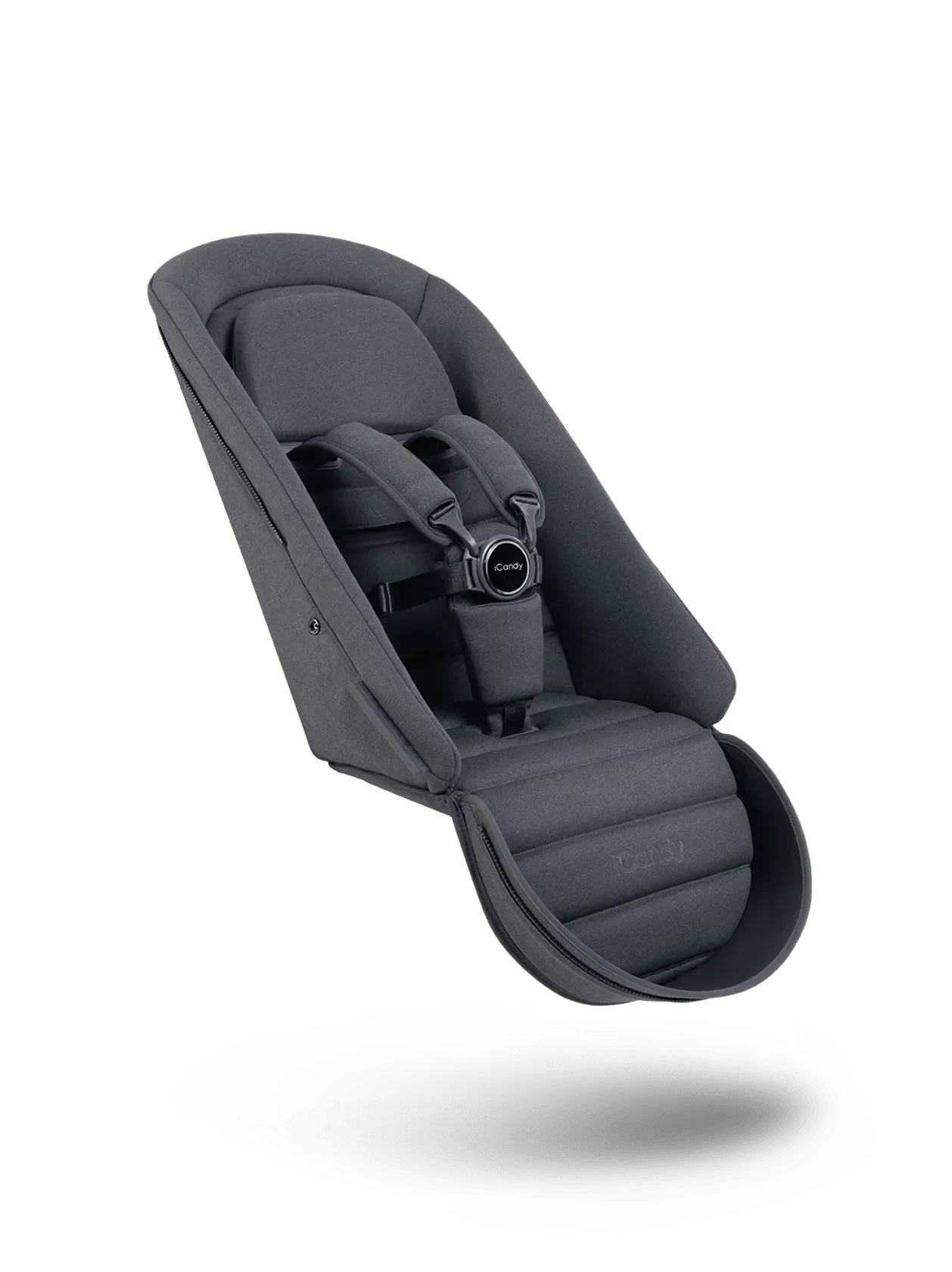 iCandy Peach 7 second seat fabric in dark grey (British brand)