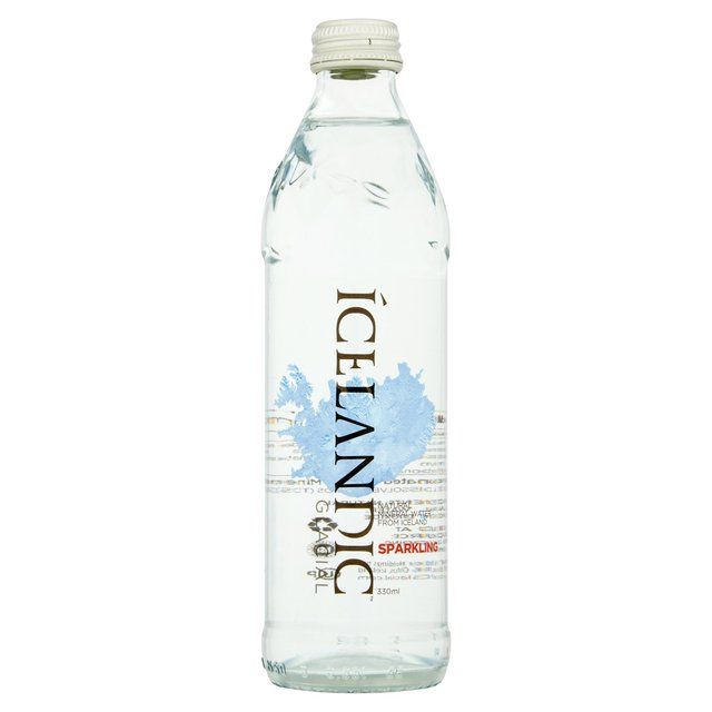 Icelandic Glacial Sparkling Mineral Water Glass Bottle   330ml