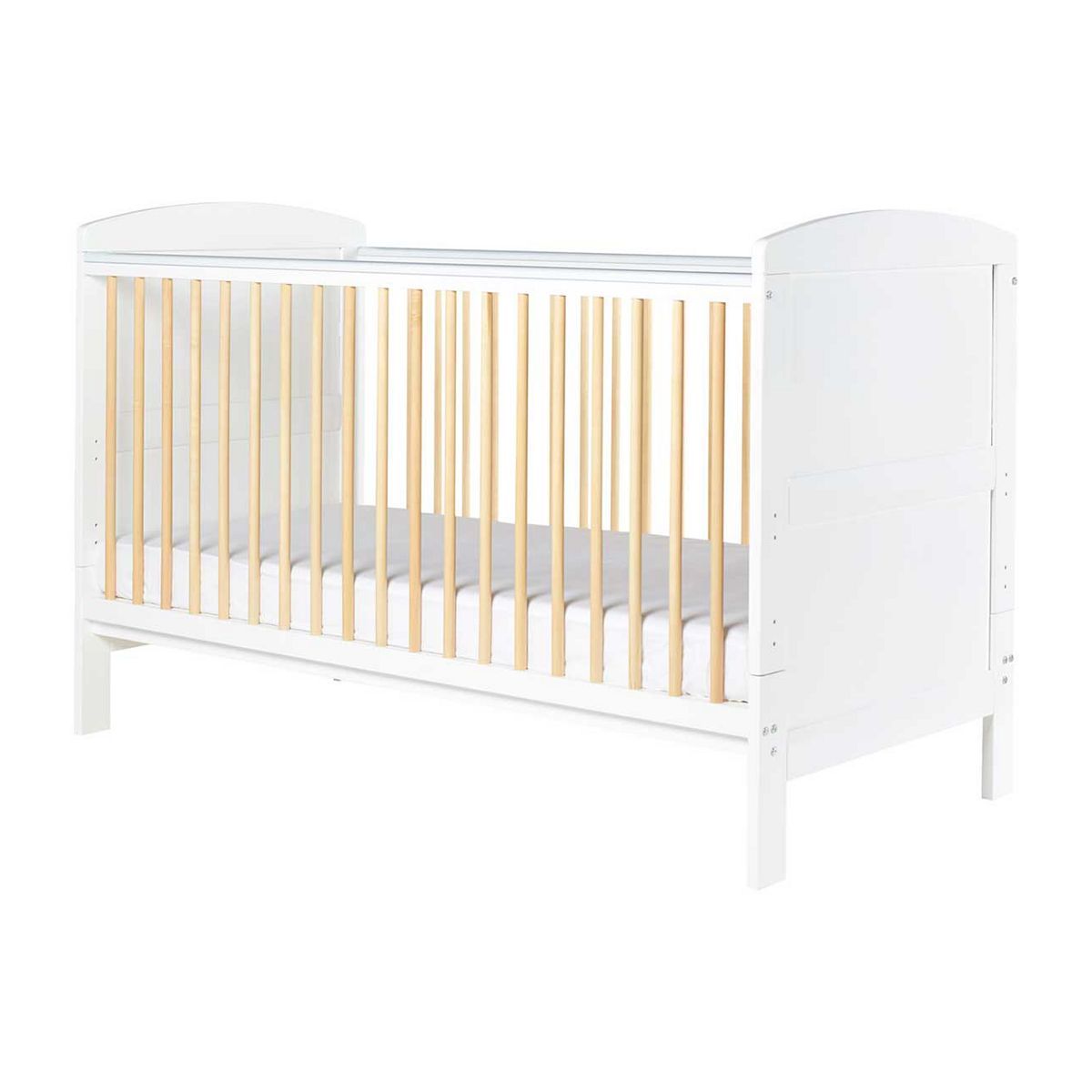 Ickle Bubba Coleby klasszikus kiságy és rugós matrac - Scandi fehér
