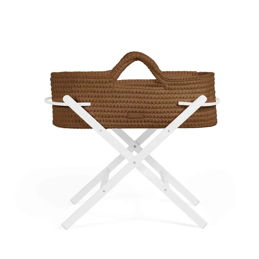 Ickle Bubba Nova Moses Basket and Stand in Mocha White (British brand)