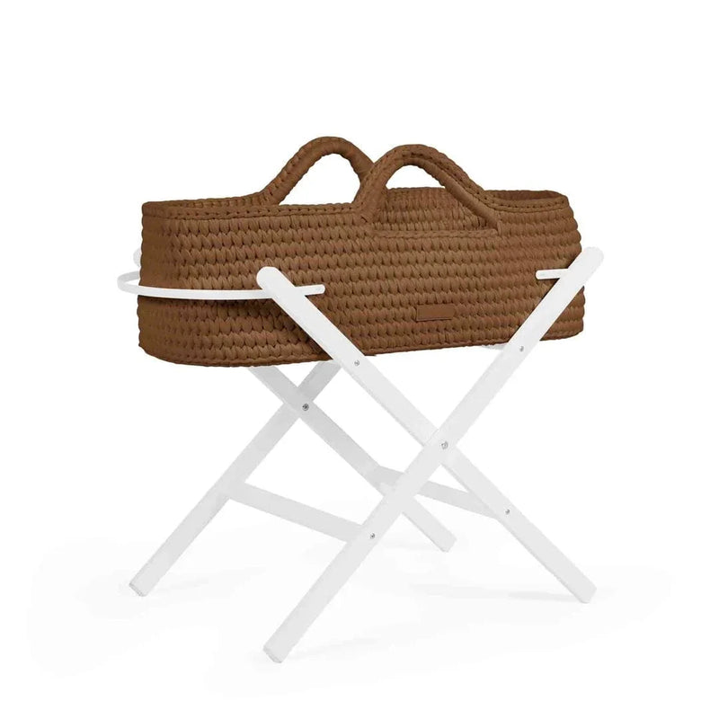 Ickle Bubba Nova Moses Basket and Stand in Mocha White (British brand)