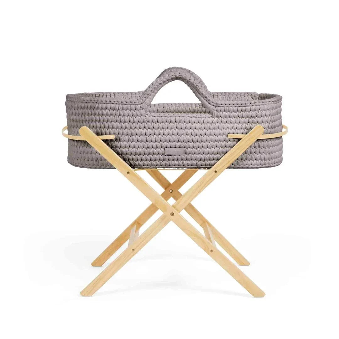 Ickle Bubba Nova Moses basket with stand in Tawny Pine (British brand)
