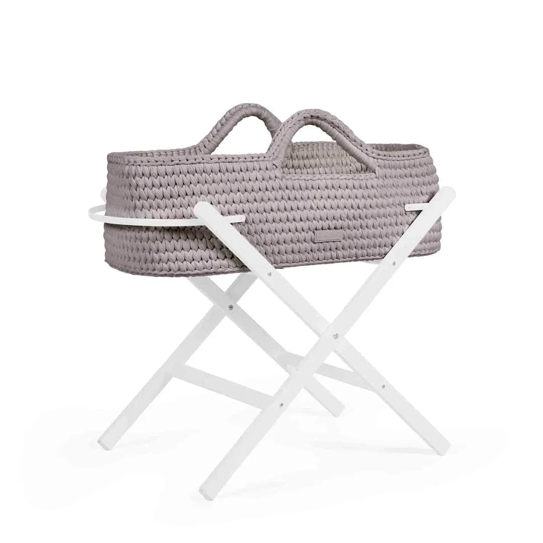 Ickle Bubba Nova moses basket and stand in Tawny/White, UK version