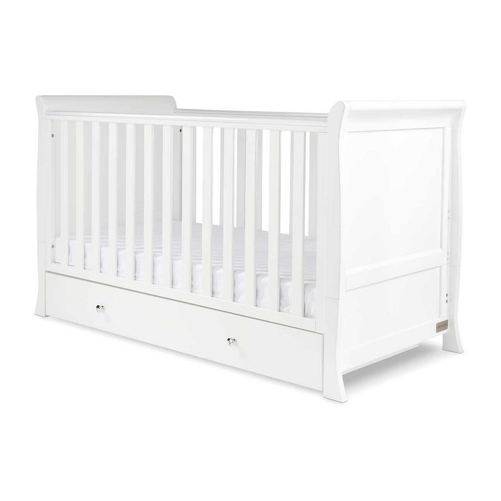 Ickle Bubba Snowdon Classic Cot Bed and Sprung Mattress - White