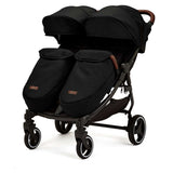 Ickle Bubba Venus Max Double Stroller Black / Black / Tan