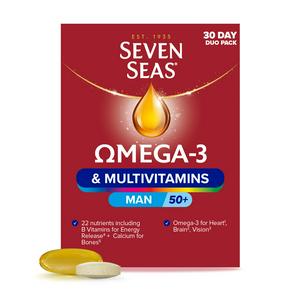 Sainsburys Seven Seas Omega 3 and Multivitamins Man 50+ Duo Pack 30 Day Supply- Buy online at McGrocer