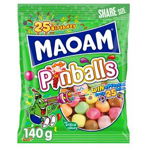 Maoam Pinballs chewy sweets fruit cola 140g, imported from the UK