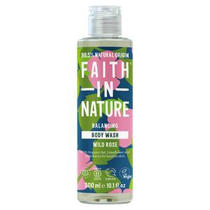 Sainsburys Faith in Nature Wild Rose Body Wash 300ml- Buy online at McGrocer
