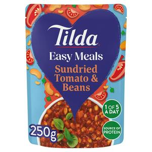 Tilda Sundried Tomato & Beans Microwave Meal 250g (British brand)