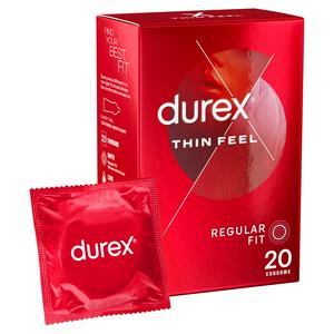 Durex Thin Feel Kondome Regular Fit Packung mit 20 Stück