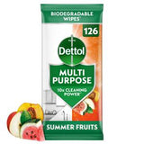 Dettol Multi Purpose Wipes Summer Fruits 126 Pack - British product