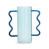 Habitat wiggle handled vase blue 25cm, UK version