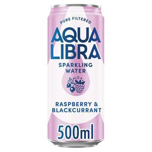 Aqua Libra Sparkling Water Raspberry & Blackcurrant 500ml - British product