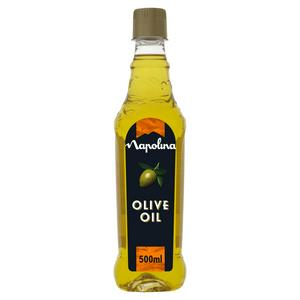 Napolina olive oil 500ml bottle, imported from the UK