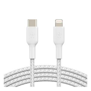 Belkin Braided USB-C to Lightning Cable White 1M - British product