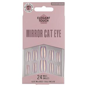 Elegant Touch Medium Square Cat Eye Nails x24 - British product