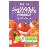 Sainsbury's Italian chopped tomatoes with garlic 390g, imported from the UK