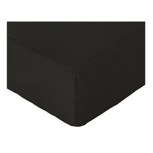 Fitted Bed Sheet in Black Made from 60% Cotton and 40% Polyester