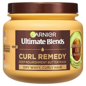 Sainsburys Garnier Ultimate Blends Avocado Oil Shea Butter Curl Remedy Mask 340ml- Buy online at McGrocer