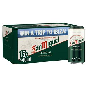 San Miguel Premium Lager Beer 15 x 440ml (British brand)