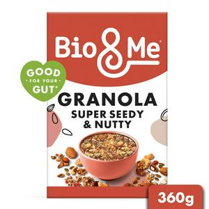 Sainsburys Bio & Me Super Seedy Nutty Gut Loving Granola 360g- Buy online at McGrocer