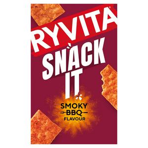Ryvita Snack It Thins Smoky BBQ 125g, imported from the UK