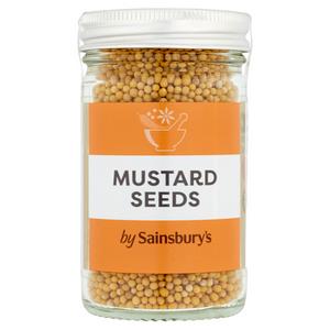 Sainsbury's premium mustard seeds 60g container (British brand)