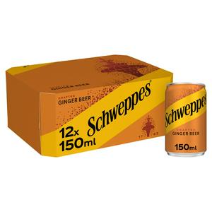 Schweppes Ginger Beer 12x150ml glass bottle multipack (British brand)