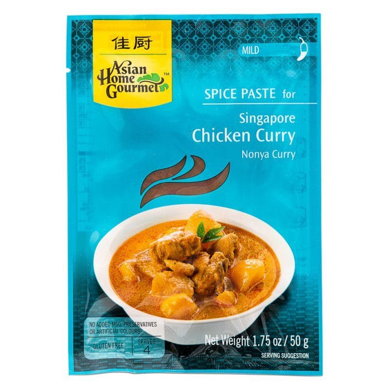 Asian Home Gourmet Spice Paste For Singapore Chicken Curry Nonya Curry (Mild)