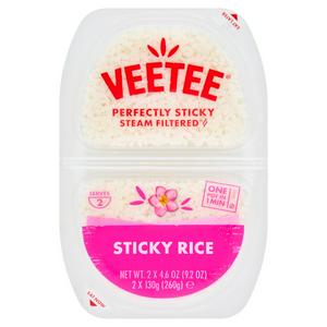 Veetee sticky rice pots x2 260g (British brand)